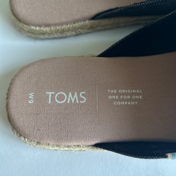 New Tom’s Grey Fabric Espadrille Mules size 9 - Picture 5 of 14